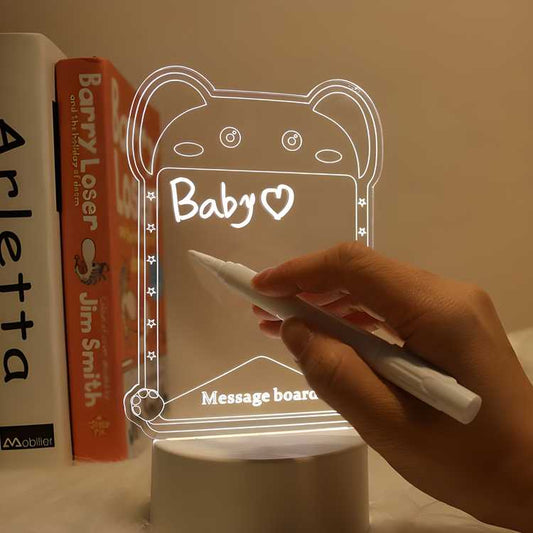 3D Creative Visualization Acrylic Light Table Light Writing Message Board.